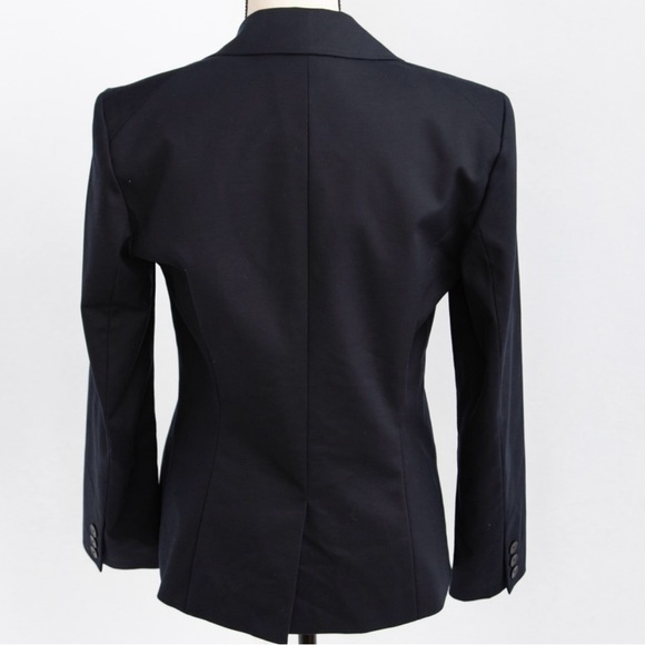 Talbots navy tailored 2 button fitted blazer stretch line in size 4 - Picture 3 of 10